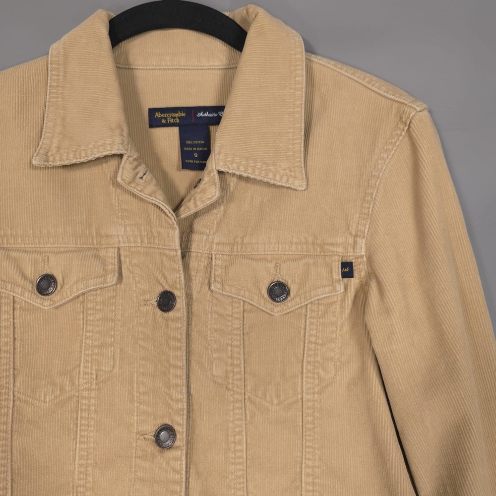 Abercrombie & Fitch Women’s Authentic Quality Corduroy‎ Jacket Button Y2K SMALL